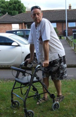 Andy with rollator